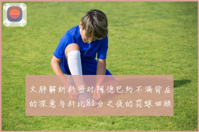 文胖解析科密对阿德巴约不满背后的深意与科比81分之夜的罚球回顾